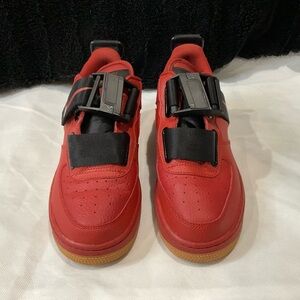 Nike Air Force 1 Utility GS in Dune Red and Black